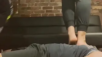 Double Amazon Hispanic 500lbs+ Penis Trampling and Ball Stomping