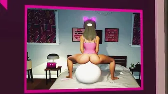 Web webcam live streaming. Gamer chick plays with a bouncing fucked hopper