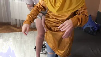 Turned On friends want 3 way with hot inside hijab