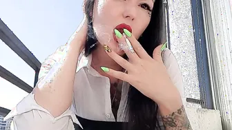 Smoking bondage from your favorite Domina Nika