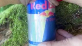 SODA CAN vs Amateur milking MILF. Outdoor weird insertions