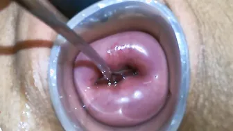 Maya Simons Masturbating her Cervix With a SPOON