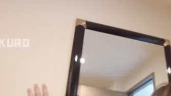 Amateur ex-wife whose hubby is on a business trip 11 -Cant wait for room service and wait nude into front