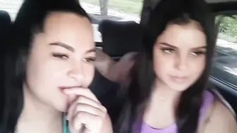 My stepsister fucks my twat into an Uber
