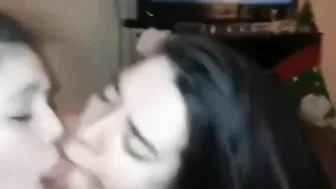 2 Puffy Nipples Oral Sex and Ball Licking