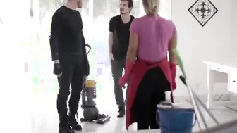 hot blonde maid screwed into all holes by burglars