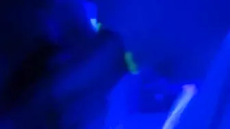 Neon lips bj denied cum into mouth