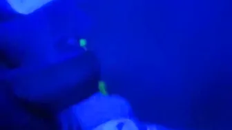 Neon lips bj denied cum into mouth