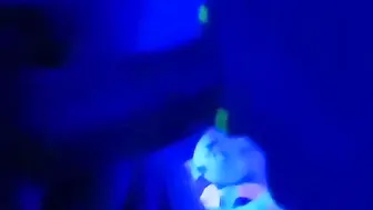 Neon lips bj denied cum into mouth