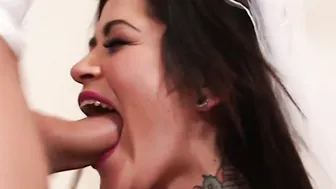 BURNING ANGEL - Sexual Bride-To-Be Needs Cum On Her Tattoos Before Gets Married FULL VIDEO