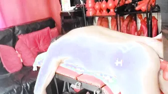 Dude whore fake-dick into the butt