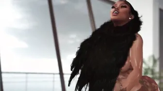 Slender Thick Black Cougar Bounces Her Bubble Butt on a big black cock - Second Life