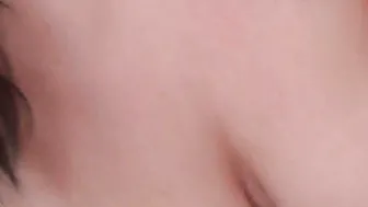 Close up bj nuts play cum into mouth