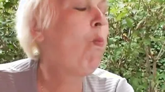 Teen fucked by oldie in the woods