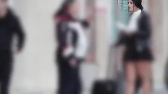 HUNTING DICKS Dark Hair beauty Rebeka looks for random men around