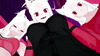 Helltaker: Futa Cerberus 3 Dicks - Triple Satisfaction | Male Taker point of view