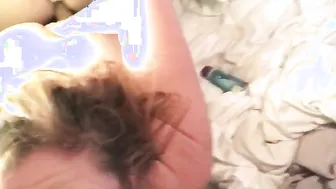 Milf slow fucks sex toy on a mirror oral anal fat