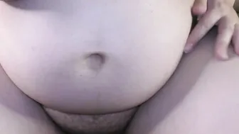 Pregnant BBW ex-wife with a big jugs and loose snatch hide big cummed from husband and fem dom him didnt allow