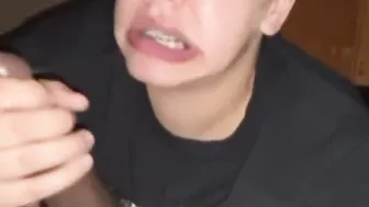 REDBONE EATS DONUT OFF HIS big black cock 