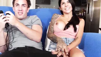 They Offer DOUBLE Bj while he plays scene games