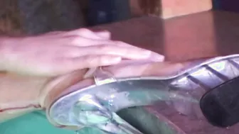 Skinny EU whore getting double dicked