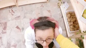 point of view - Filthy fruit bj demo leads to pov sex