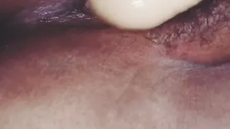 my chubby gf masturbates with her vibrator she slides it