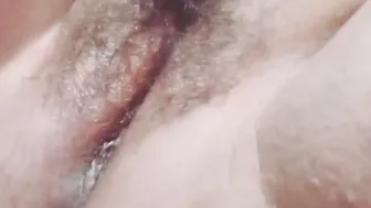 my chubby gf masturbates with her vibrator she slides it