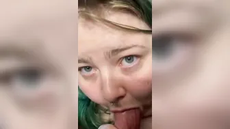 Bbw ex-wife giving my sloppy oral sex
