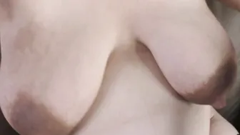 9-month pregnant hotwife performance to you her Bombshell body with a big lactating titties