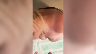 Gigantic tit MILF wanted me to cum on her chest.
