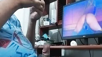 Hand Job watching Leina Sex masturbating (I ejaculated twice. Once in the tent and once without it and I still had