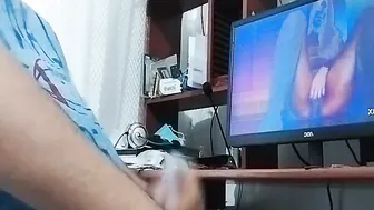 Hand Job watching Leina Sex masturbating (I ejaculated twice. Once in the tent and once without it and I still had