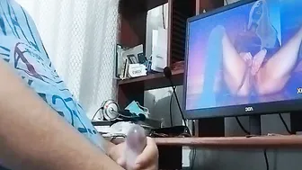Hand Job watching Leina Sex masturbating (I ejaculated twice. Once in the tent and once without it and I still had