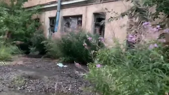 Warming up into an abandoned building 