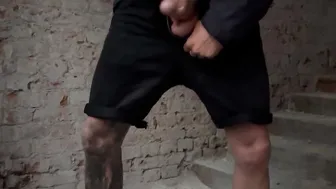 Warming up into an abandoned building 