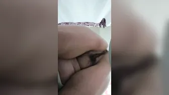 Milf point of view below inside toilet bathroom bondage