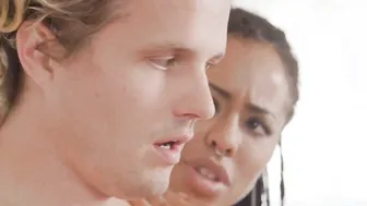 Black yoga professor pounded rough