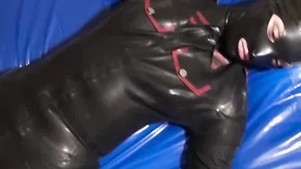 Pvc Danielle inside pvc mask grind his dick