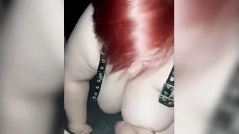 Karcelyne makes voluptuous bj inside a vinyl top.