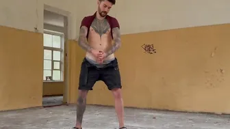 Almost caught masturbating inside an abandoned building