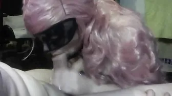 Obedient step daughter deepthroats  drink Daddys cum
