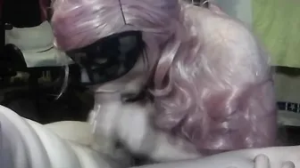 Obedient step daughter deepthroats  drink Daddys cum