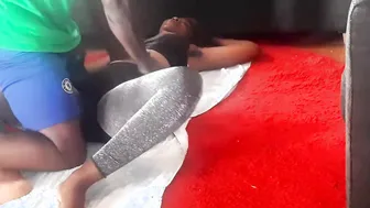 sport trainer have sex after stretching