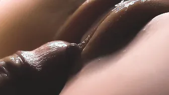 Gentle nailed and fat cumshot close up