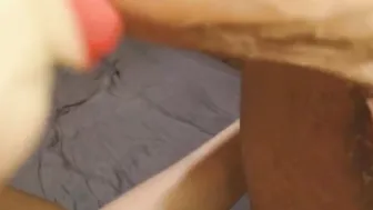 Big Boobed Wifey blows for pulsating cum into mouth