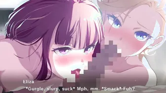 Uncensored Cartoon two Chick Akisa and Eliza for voluptuous Oral Sex