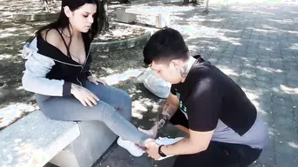 I help my next door to offer her first aid and I end up fucking her at home