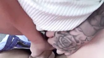 Outside point of view big boobed Hottie cuntfucked public for beautiful cash