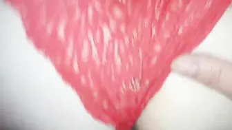 Cumshot deep in her panty snatch